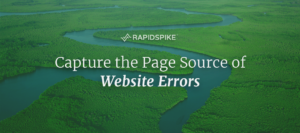 Capture the Page Source of Website Errors