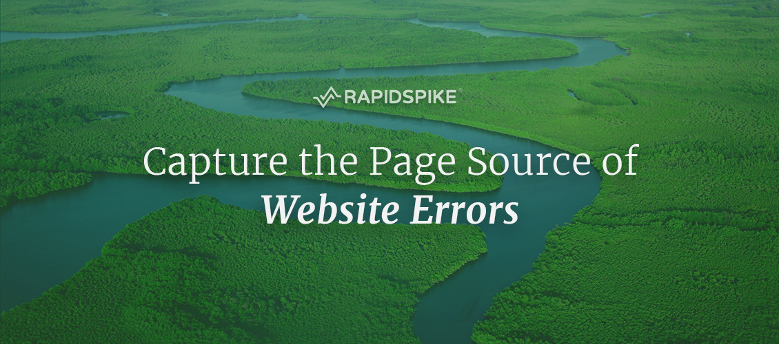 Capture the Page Source of Website Errors